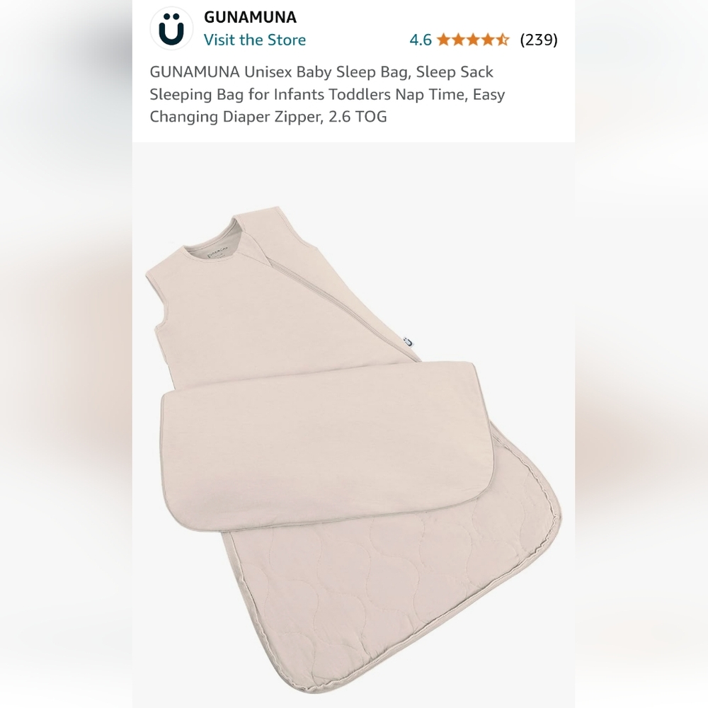 GunaMuna Sleep Sack 2.6 tog in Blush